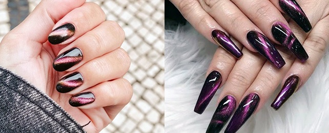 Top 50 Best Cat Eye Nails for Women – Sparkly Sexy Design Ideas