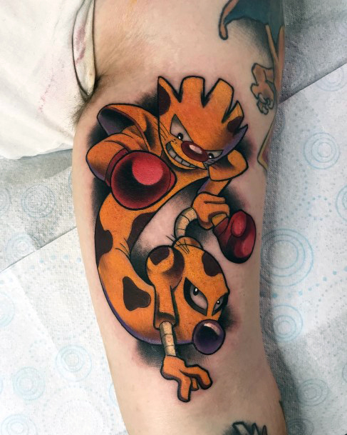 Catdog Tattoo For Ladies