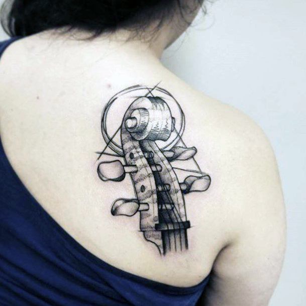 Cello Womens Tattoo Designs