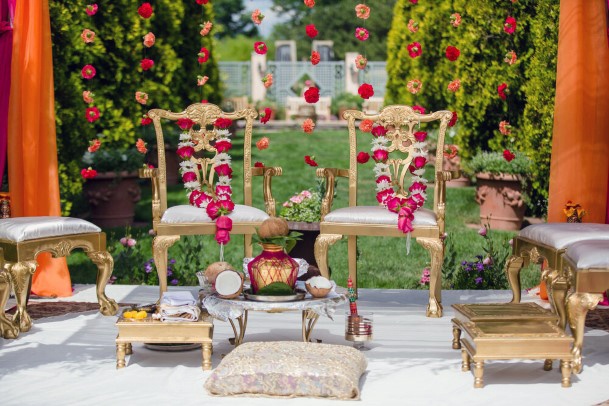 Chair Decor Indian Wedding Flowers Garland