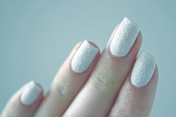 Chalk White Sugar Nails For Women