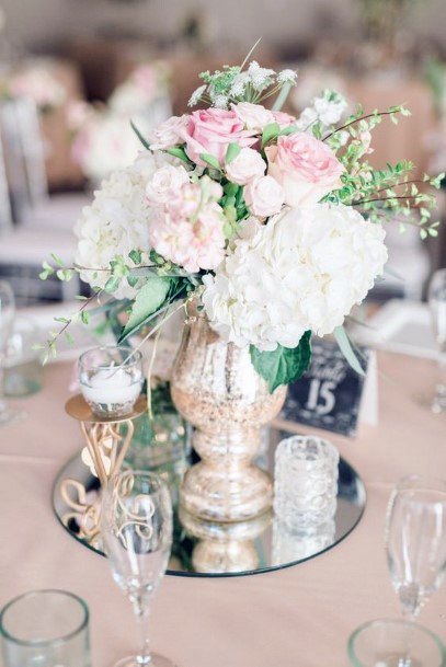 Chalky White June Wedding Flowers In Vase