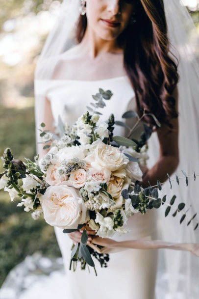 Chalky White Rustic Wedding Flowers