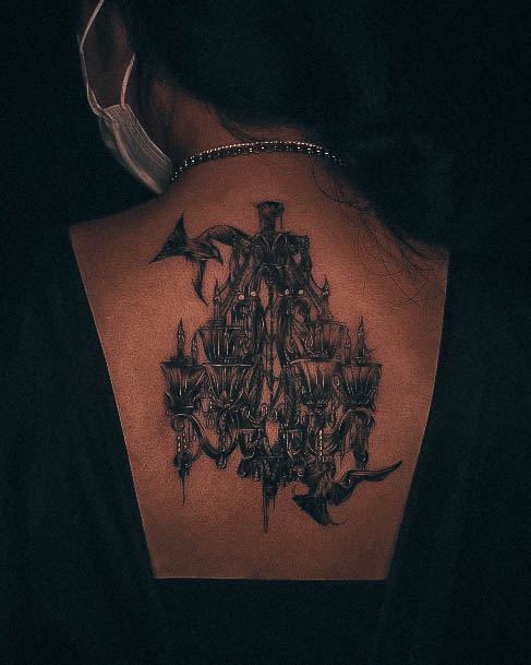 Chandelier Tattoo Design Inspiration For Women