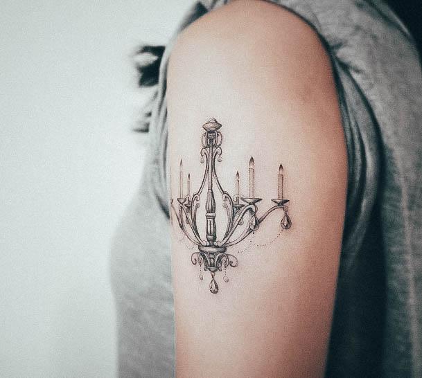 Chandelier Tattoo Ideas For Girls