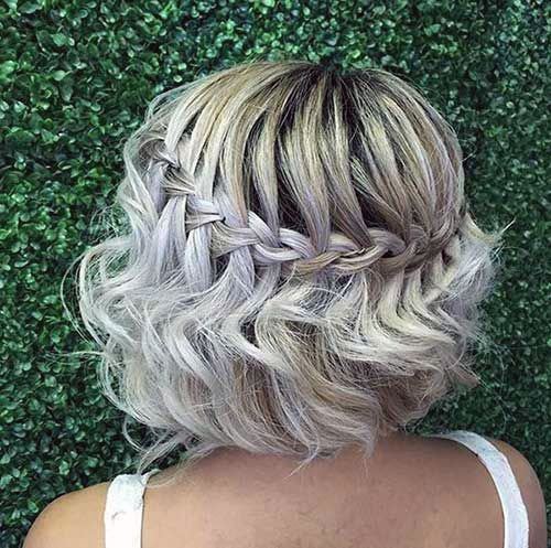 Charming Cross Weaved Silvered Hairstyle
