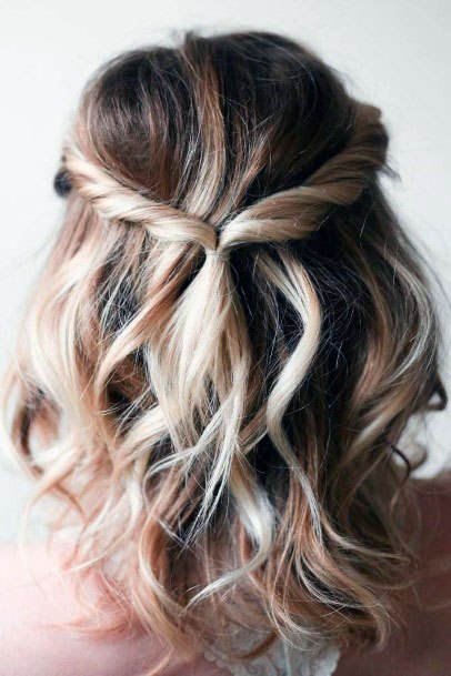 Charming Light Hued Messy Hairstyle Women