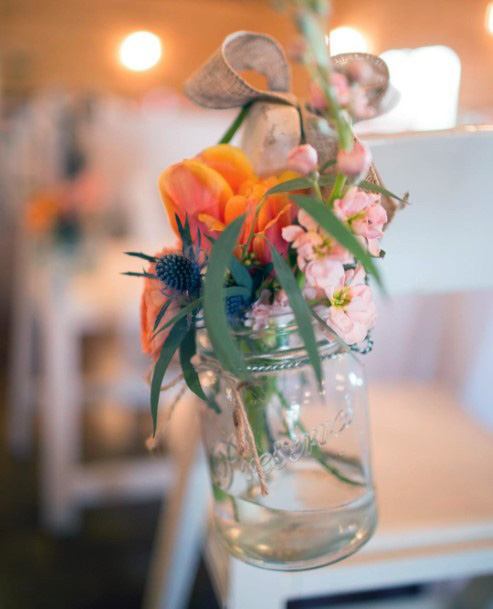 Charming Mason Jar Floral Wedding Decorations