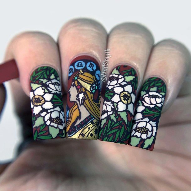 Charming Nails For Women Art Nouveau