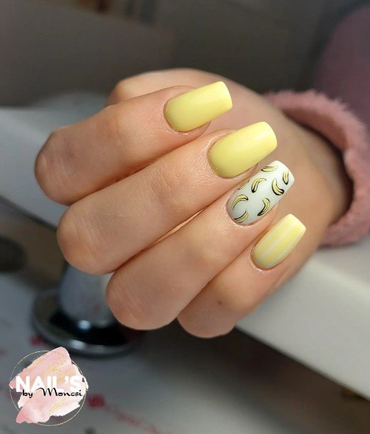 Charming Nails For Women Banana