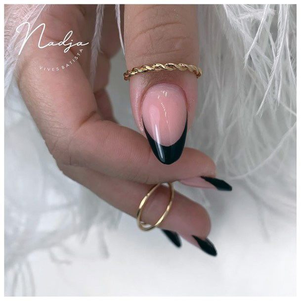 Charming Nails For Women Black Dress