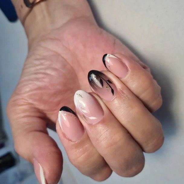 Charming Nails For Women Black Ombre