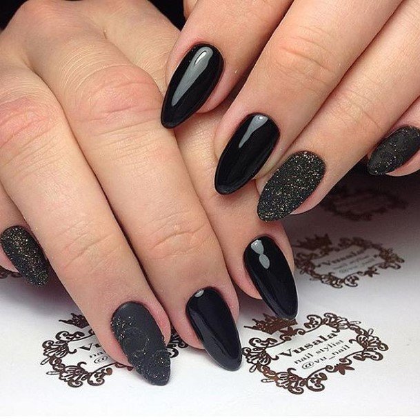 Charming Nails For Women Black Prom