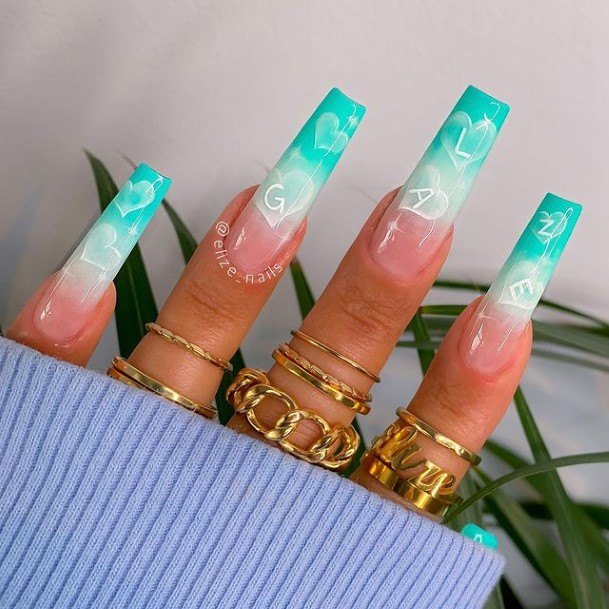 Charming Nails For Women Blue Summer