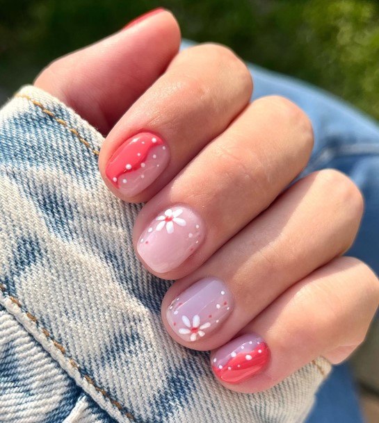 Charming Nails For Women Bright Coral