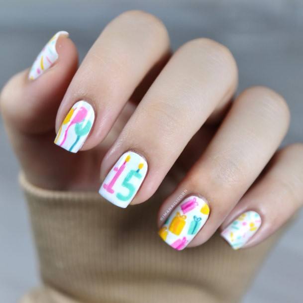 Charming Nails For Women Confetti