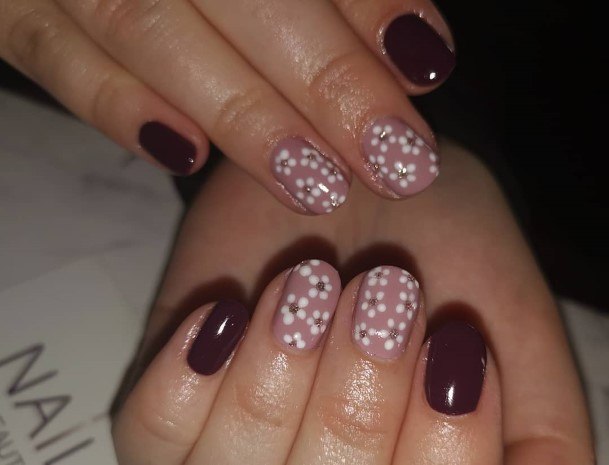 Charming Nails For Women Deep Purple