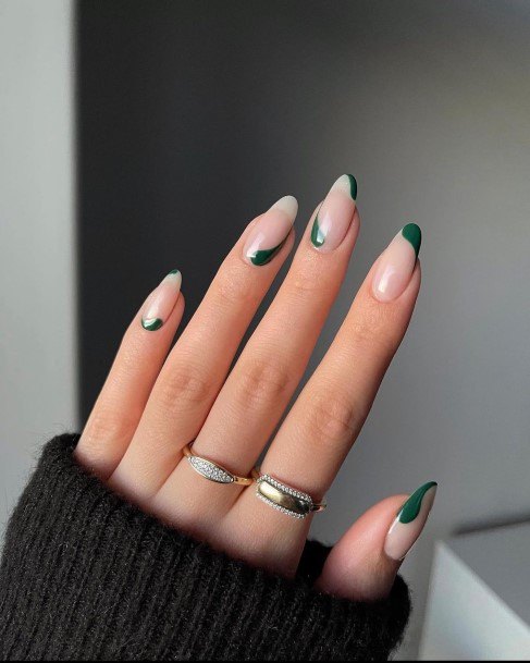 Charming Nails For Women Emerald Green