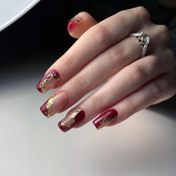 Charming Nails For Women Maroon