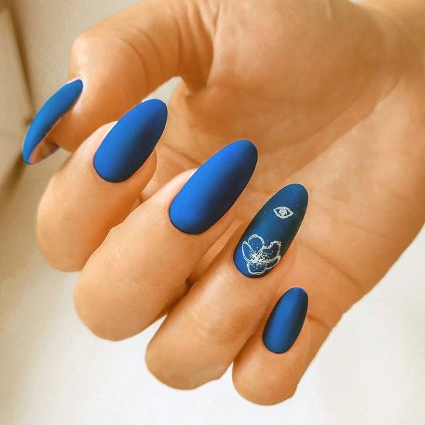 Charming Nails For Women Navy Blue Dress