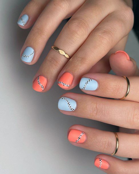 Charming Nails For Women Orange