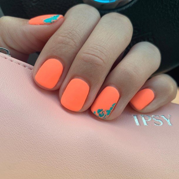 Charming Nails For Women Peach Matte