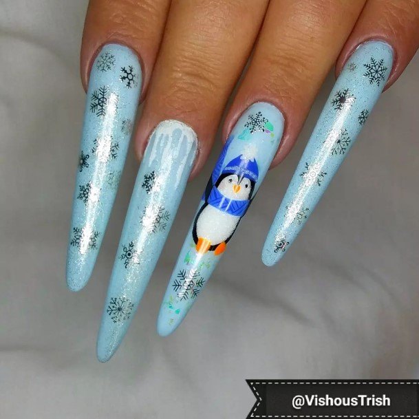 Charming Nails For Women Penguin