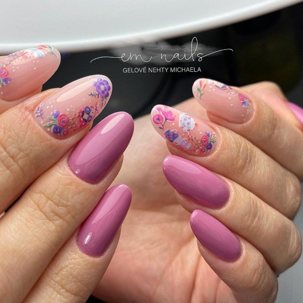 Charming Nails For Women Pink Dress
