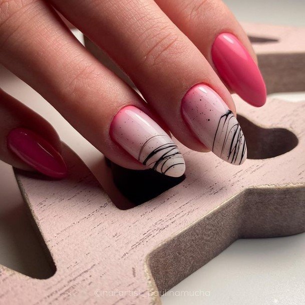 Charming Nails For Women Pink Ombre