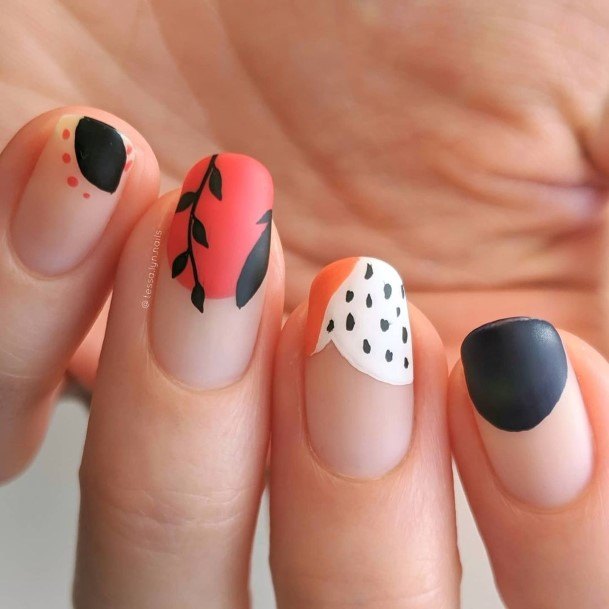 Charming Nails For Women Red And Black