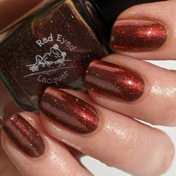 Charming Nails For Women Red Glitter