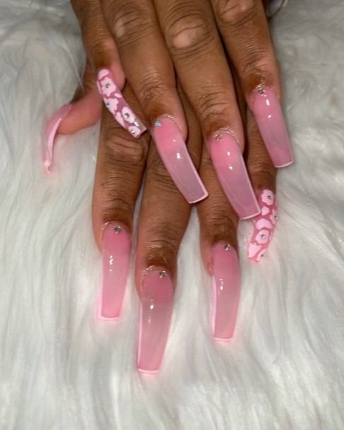 Charming Nails For Women Translucent Pink