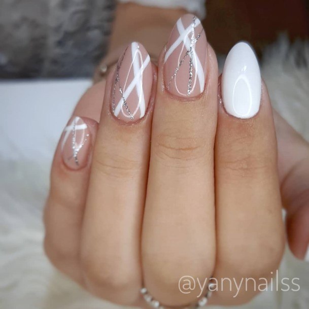 Charming Nails For Women White Almond Shaped