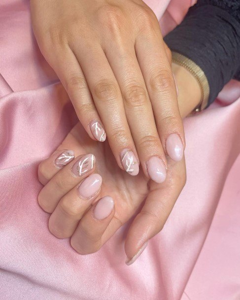 Charming Nails For Women White And Silver