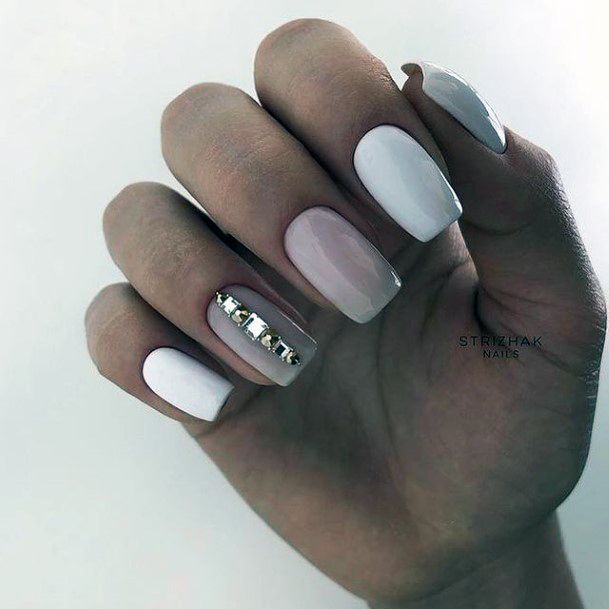 Charming Nails For Women White Dress