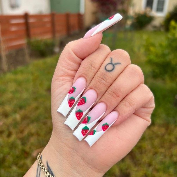 Charming Nails For Women White French Tip