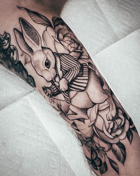 Charming Tattoos For Women Alice In Wonderland