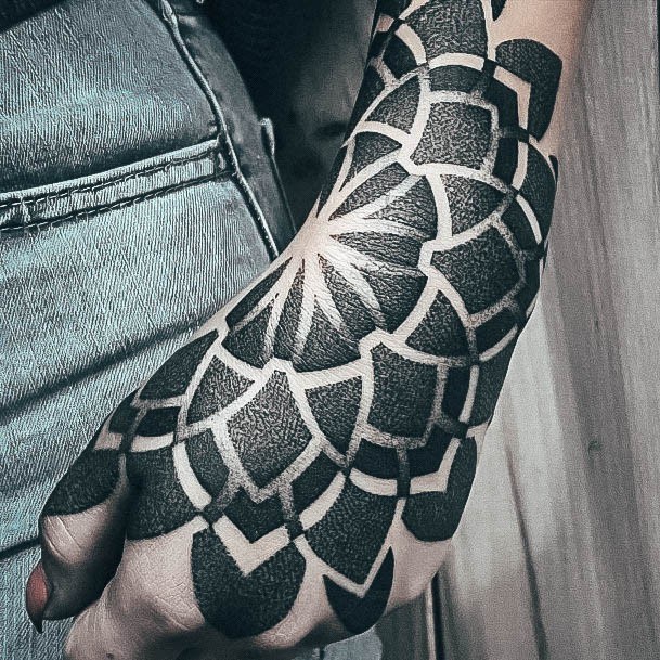 Charming Tattoos For Women Amazing Hand Blackwork