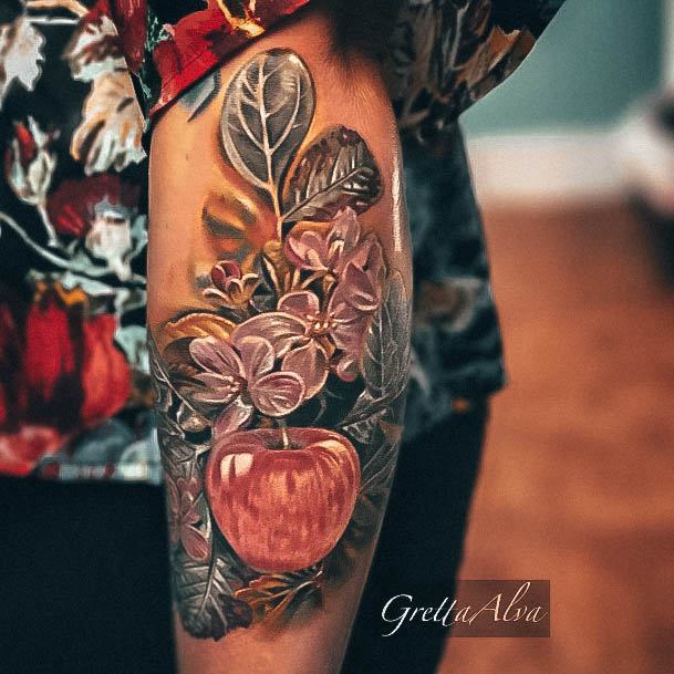 Charming Tattoos For Women Apple