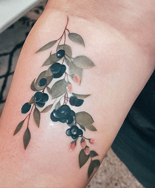 Charming Tattoos For Women Blueberry