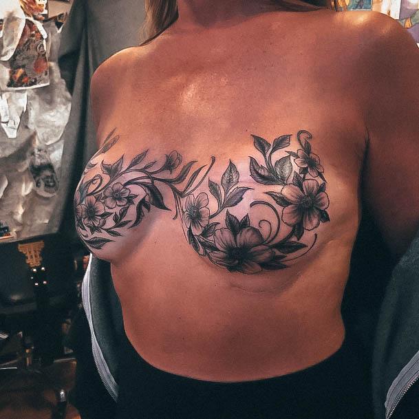 Charming Tattoos For Women Breast Cancer