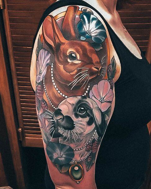 Charming Tattoos For Women Bunny Rabbit