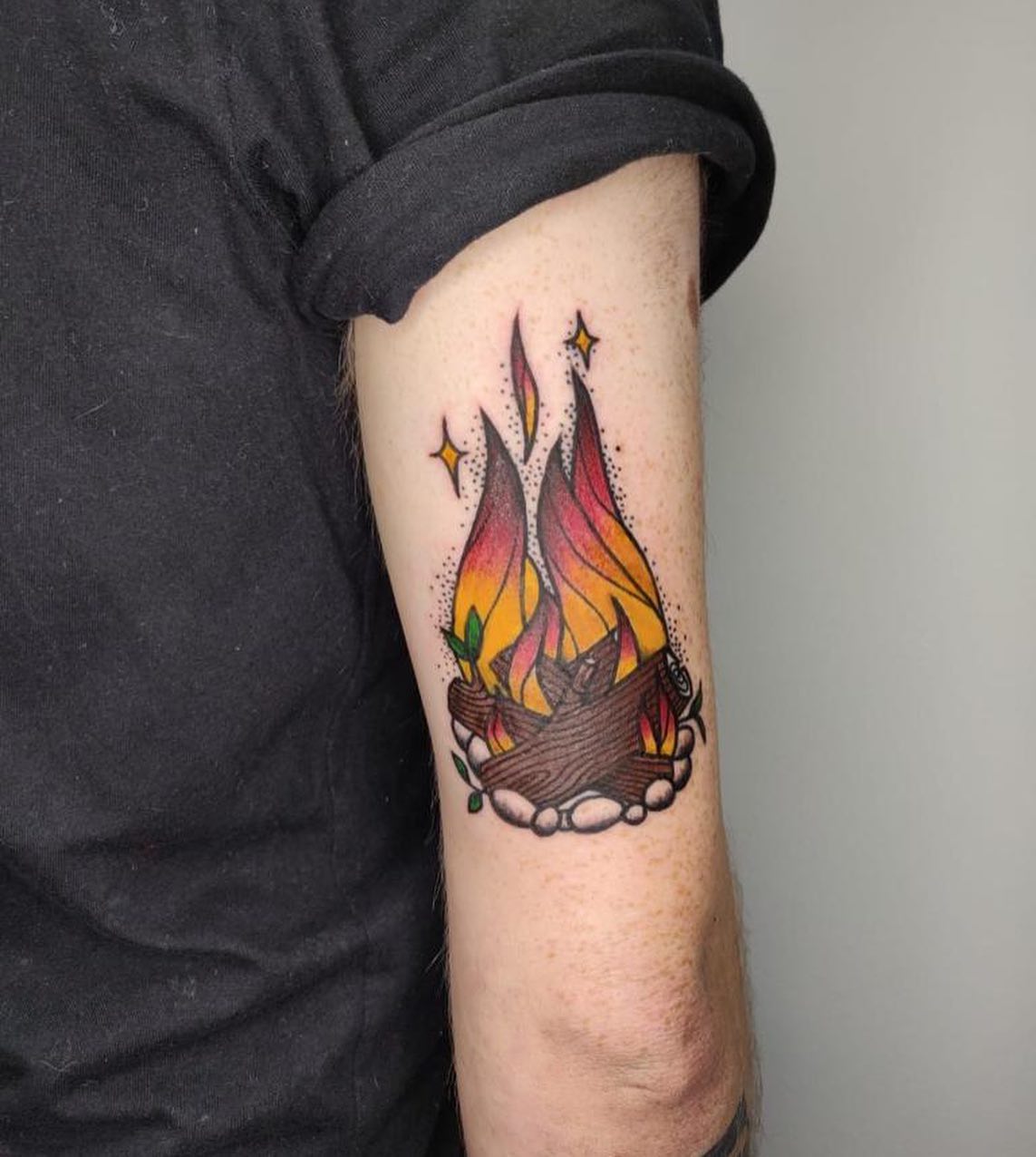 Charming Tattoos For Women Campfire