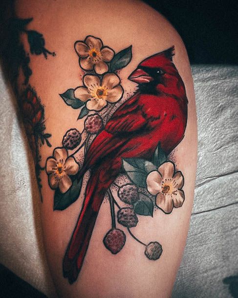 Charming Tattoos For Women Cardinal