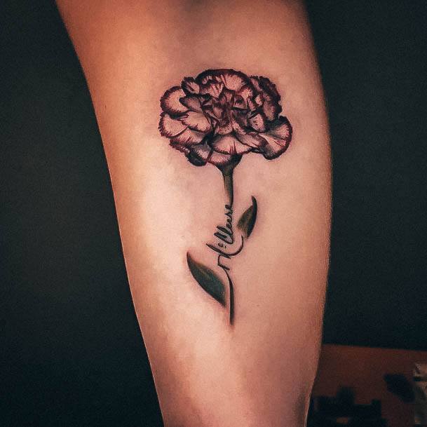 Charming Tattoos For Women Carnation