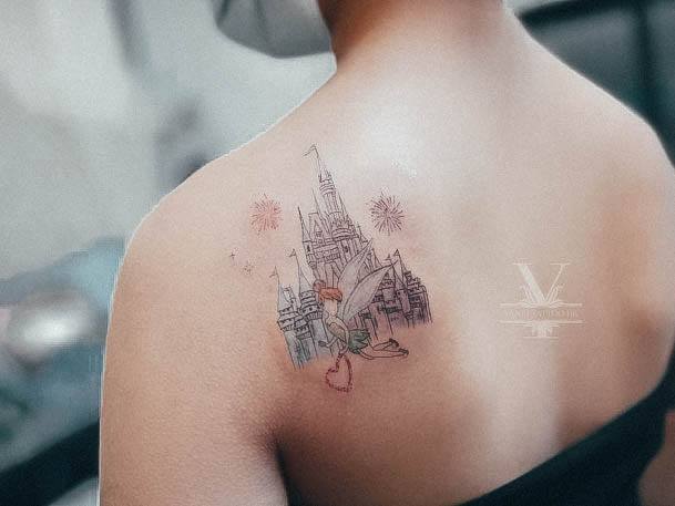 Charming Tattoos For Women Castle