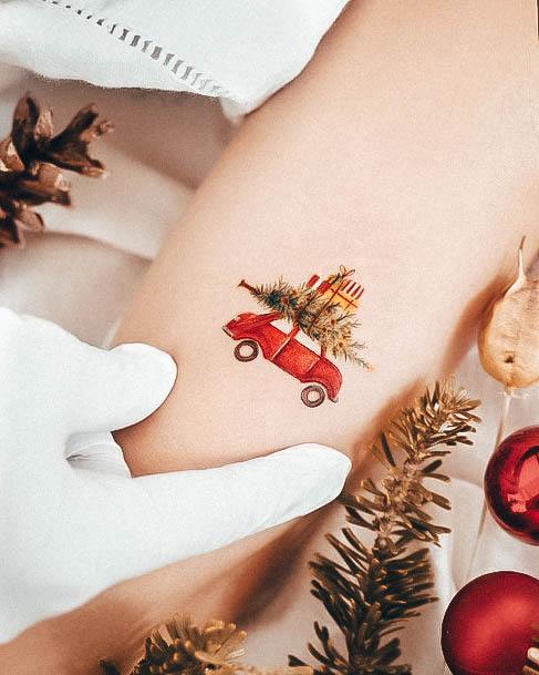 Charming Tattoos For Women Christmas Tree