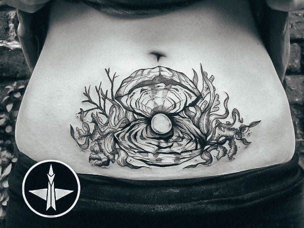 Charming Tattoos For Women Clam