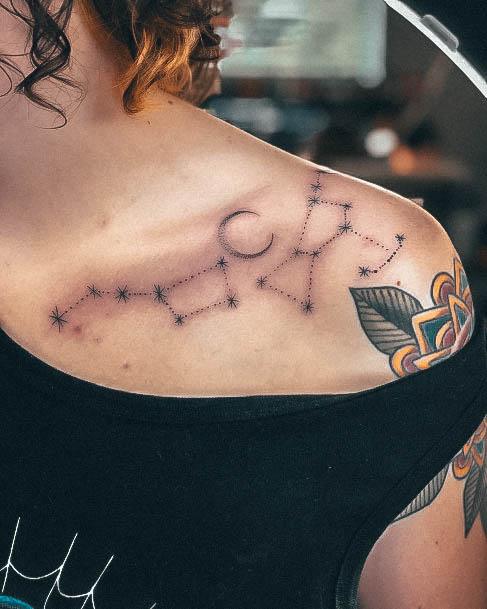 Charming Tattoos For Women Constellation