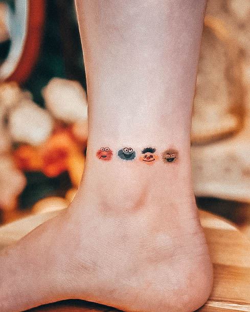 Charming Tattoos For Women Cookie Monster